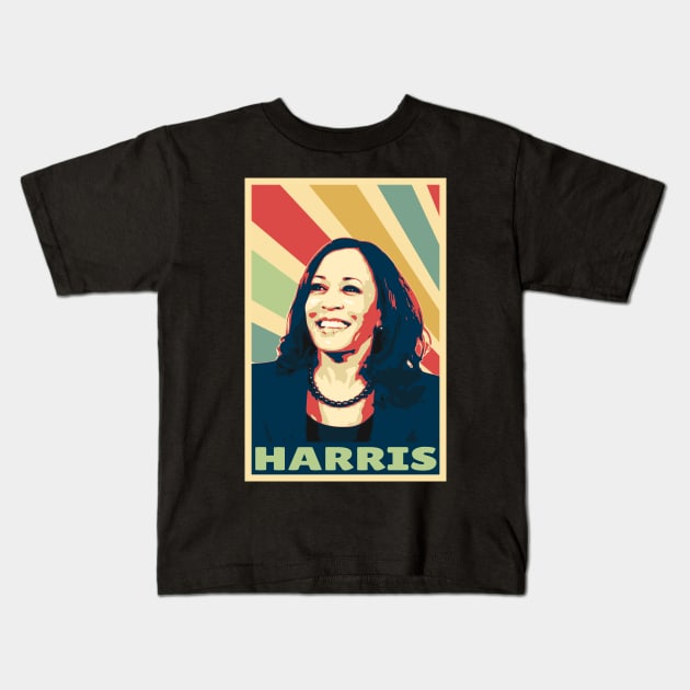 Kamala Harris Vintage Colors Kids T-Shirt by Nerd_art